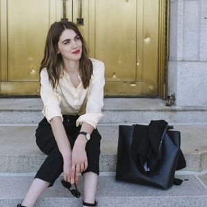 Tradlands Simone Cream Silk Shirt